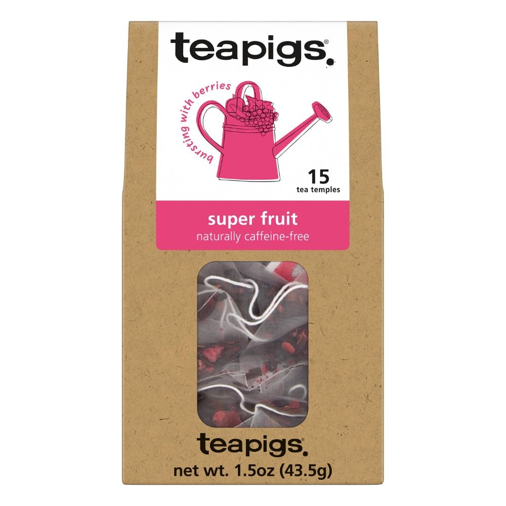 Teapigs Super Fruit Tea Made With Whole Fruit (6 Packs of 15 Tea Bags)