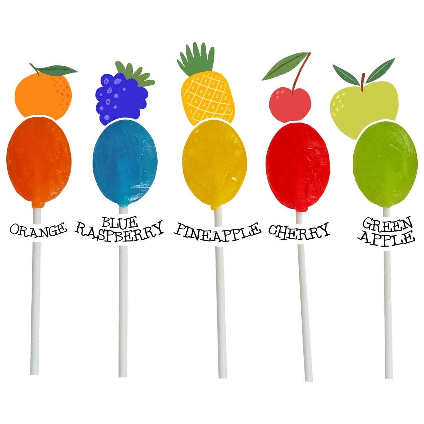 Flat Lollipops - 5 Pounds - Fruit Flavored Lollipops - Classic Bulk Suckers For Kids - Birthday Goodie Bag Favors