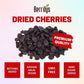 Berrilys Dried Dark Sweet Cherries, No Added Sugar, 10 Oz, Pitted, Unsulfured, Sweet Cherry, Unsweetened, No Preservatives, Non-