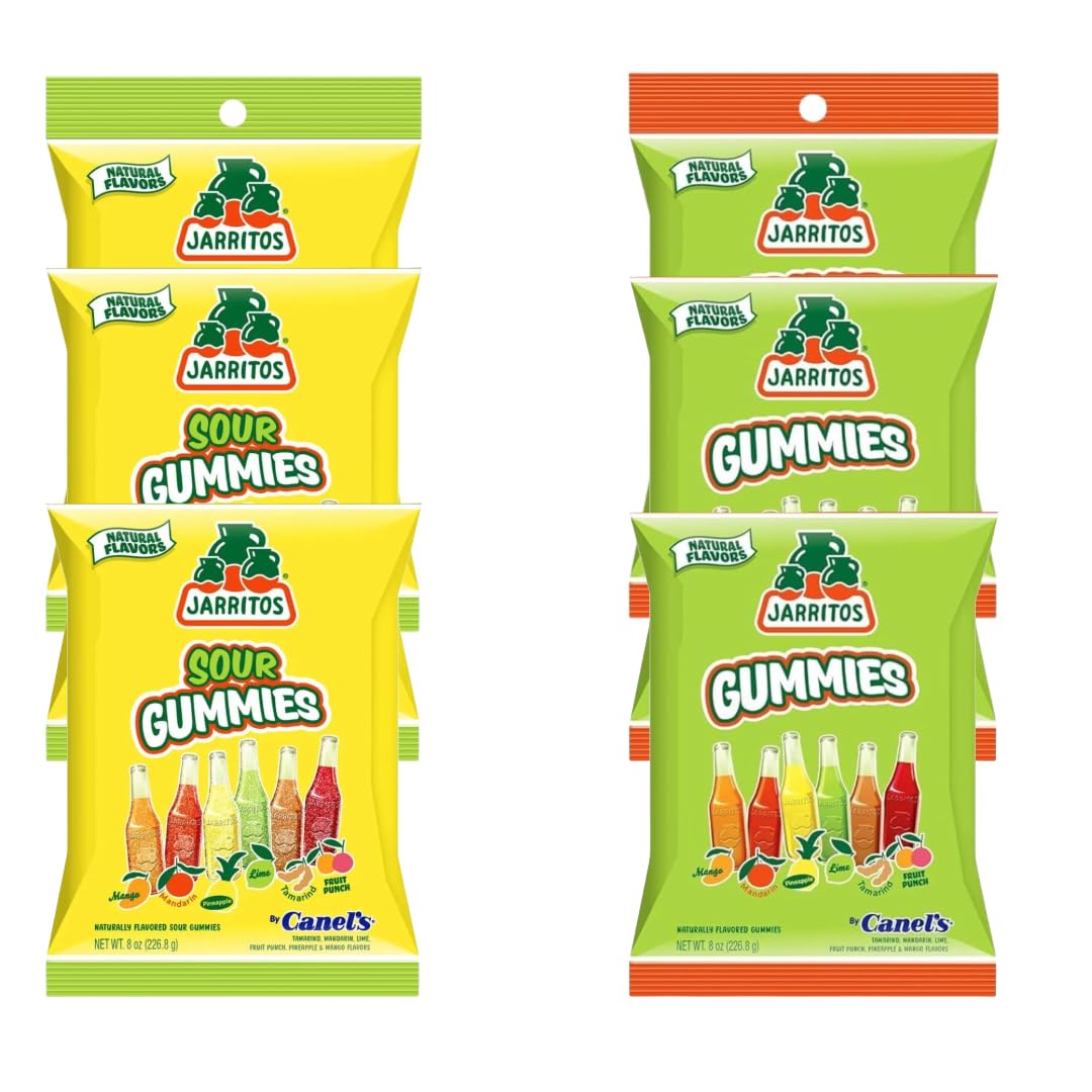 Jarritos Gummies (6 Pack) Oriflavor Blendal And Sour | Mexican Candies | Natural Flavors | 6 Flavors |