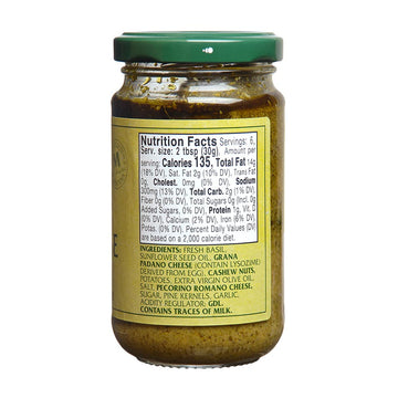 Mantova Italian Pesto Genovese, 6.5-Ounce Bottles (Pack Of 4)