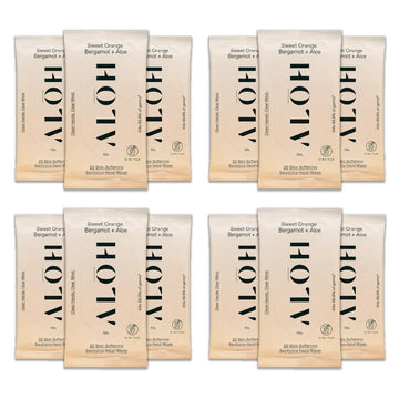Aloh Peppermint Eucalyptus Sanitizing Hand Wipes - Clean Hands, Clear Mind On The Go Sanitizer For Kids And Adults - Travel Size 6 Packs Of 20Ct Wipes (120 Wipes)