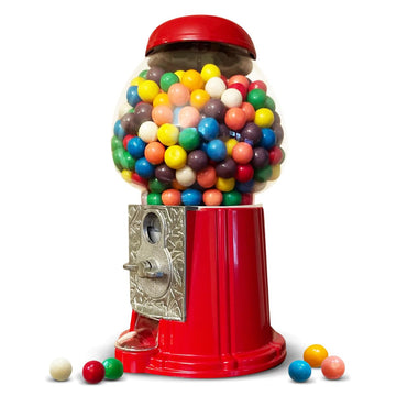 American Gumball Company - Metal 11-Inch Retro Style Red Gumball Machine, Made For 0.62 Inch Gumballs, Candy Or Nuts, Accepts An