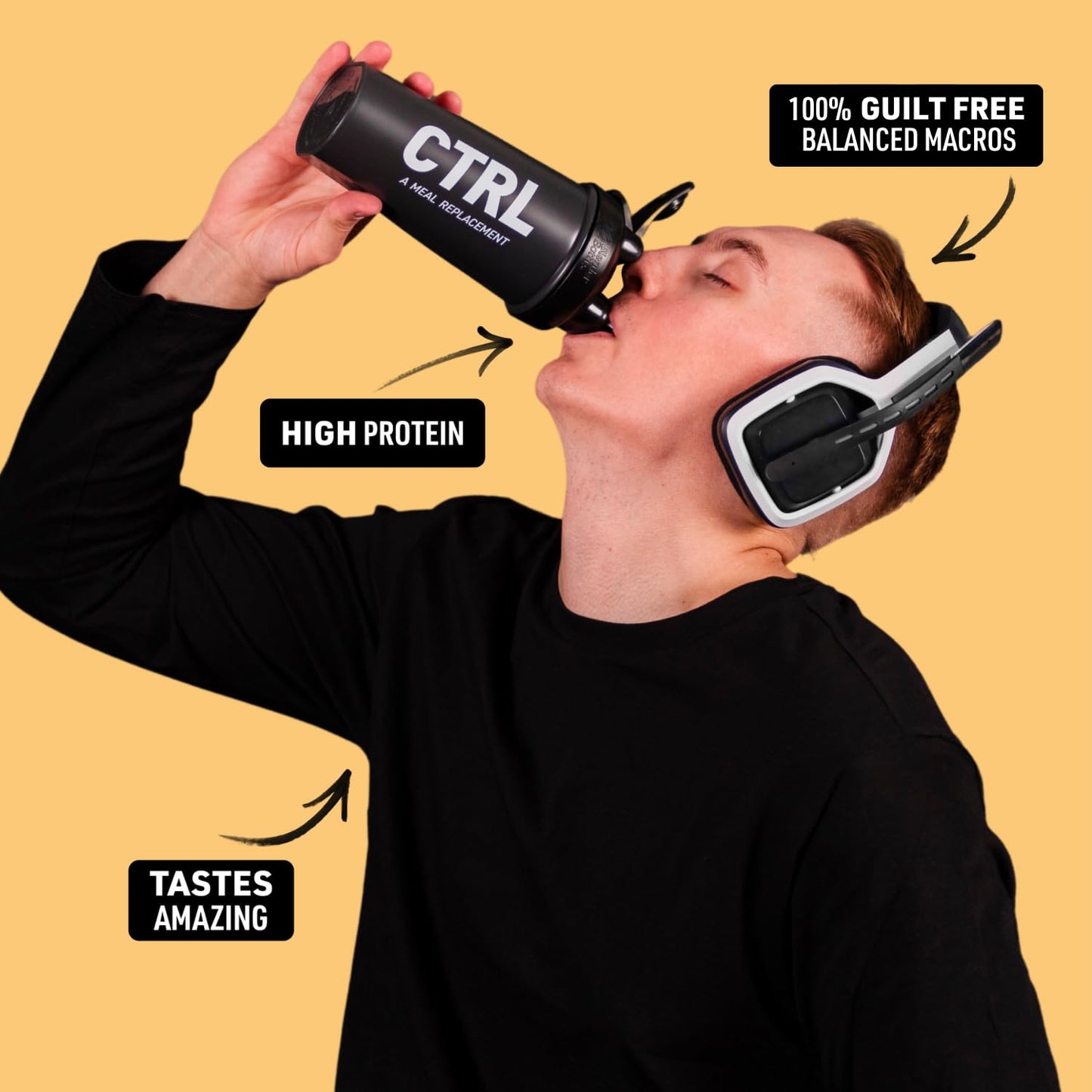 CTRL Meal Replacement Shake - Cinnamon Toast, 15 Servings, 23g Protein, 8g Fiber, 32 Oz