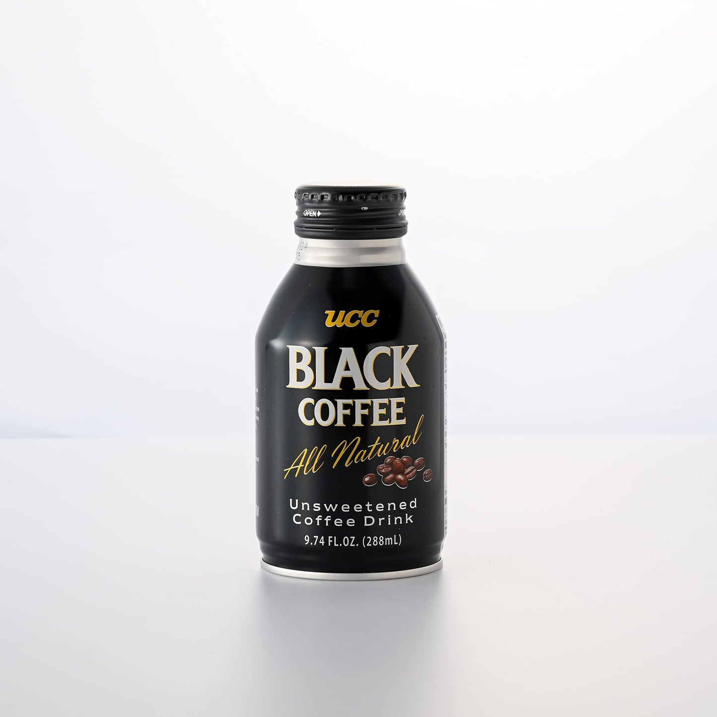 UCC Ready to Drink Black Coffee, All Natural, Unsweetened, 9.74 FL OZ, Pack of 24