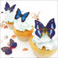 Sugar Robot Inc. Edible Butterflies Cake and Cupcake Toppers 1.75 inches Blue