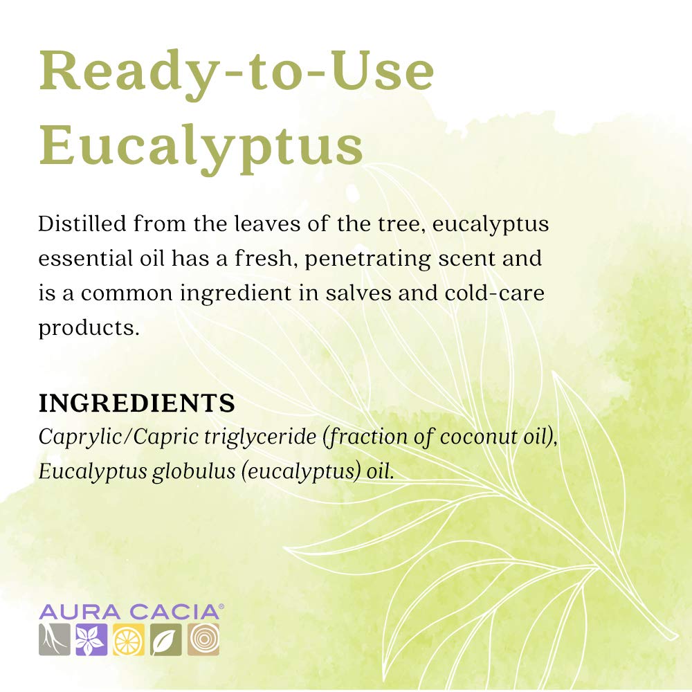 Aura Cacia Ready To Use Essential Oil Eucalyptus 4 Fl Oz Liquid