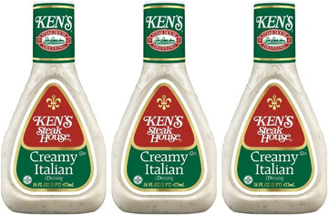 Ken's Steak House Creamy Italian Dressing, 16 Fl Oz (Pack of 3)