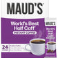 MAUDS Instant Half Caff Coffee, Medium Roast, 26 Count Single Serve Travel Packs, 100% Arabica Coffee