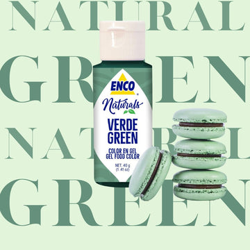 Enco Naturals Food Coloring Gel Green 1.41 Oz (40G) Concentrated