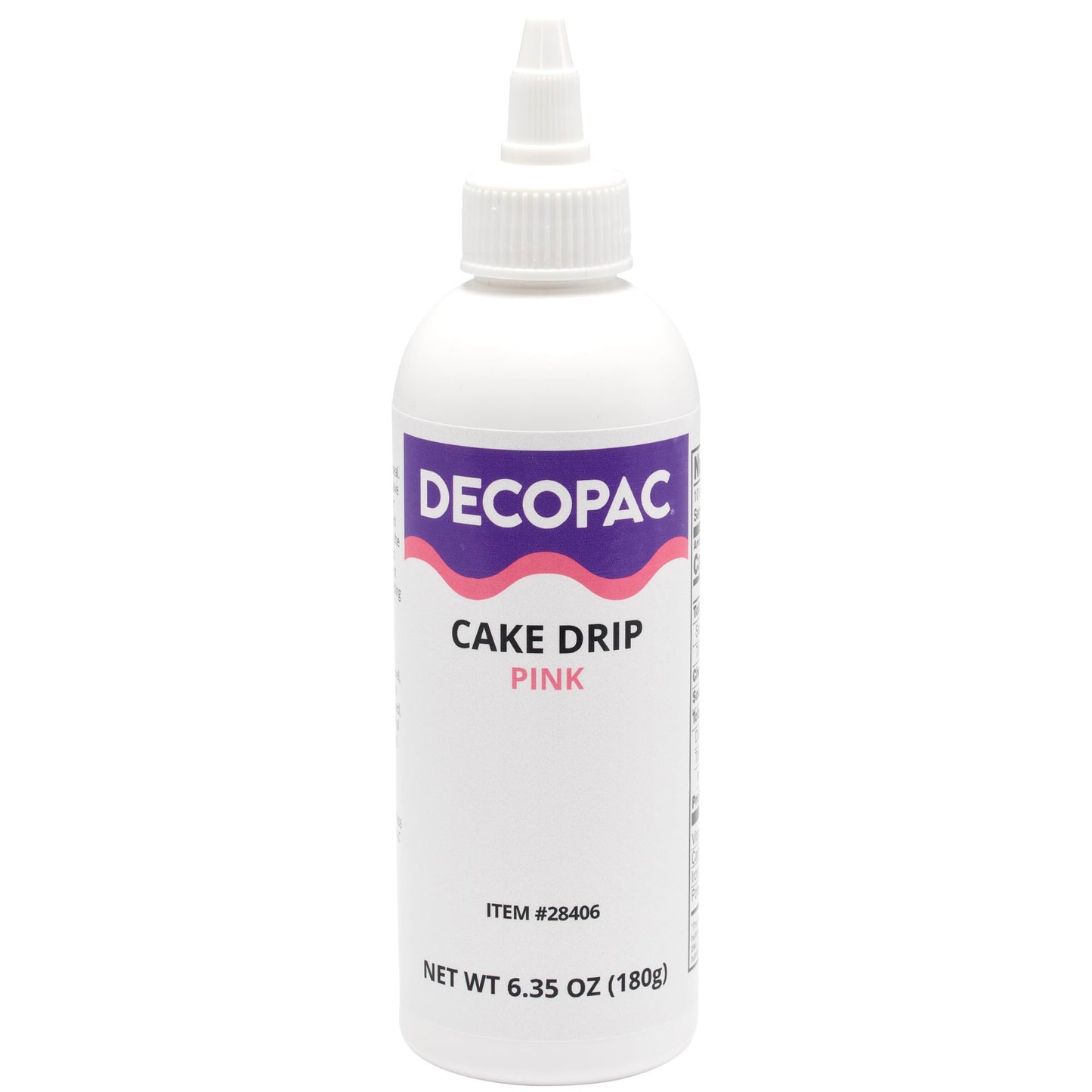 Decopac Cake Drip, Pink Color, Vanilla Flavor, Matte Like Chocolate, 6.35 Oz
