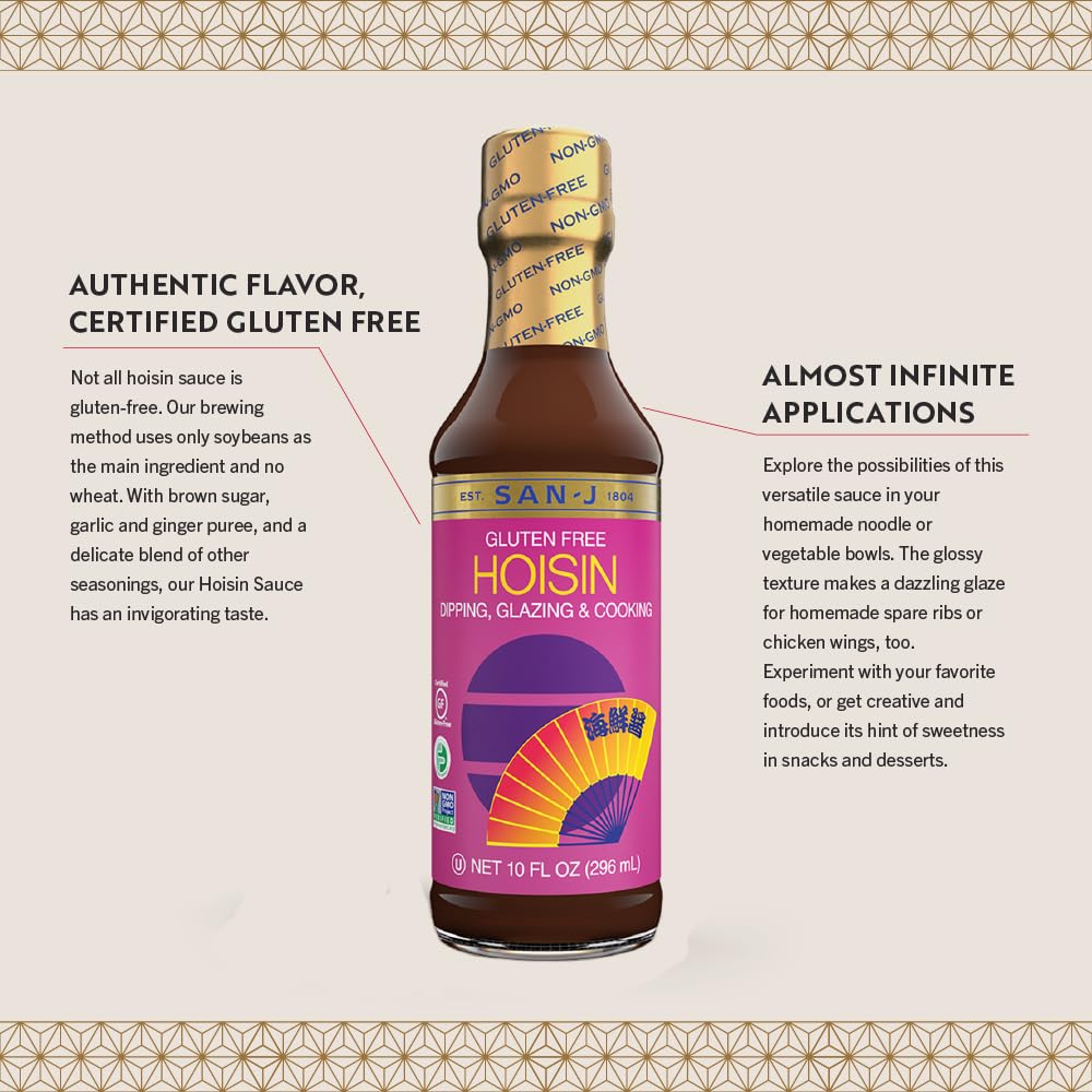 San-J - Gluten Free Hoisin Sauce - Fragrant And Tasty Cooking Sauce - Non-Gmo - 64 Oz. Container