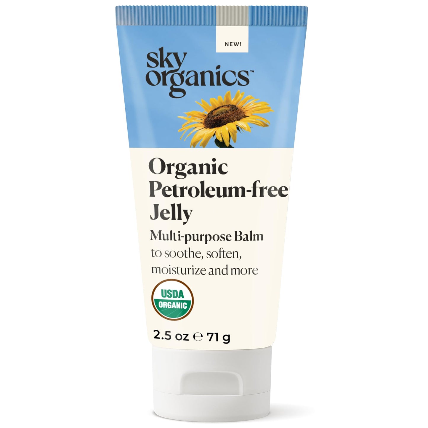 Sky Organics Organic Petroleum-free Jelly, Multi-Purpose Balm, Moisturizer with Organic Shea Butter, Coconut Oil, Olive Oil & Vi