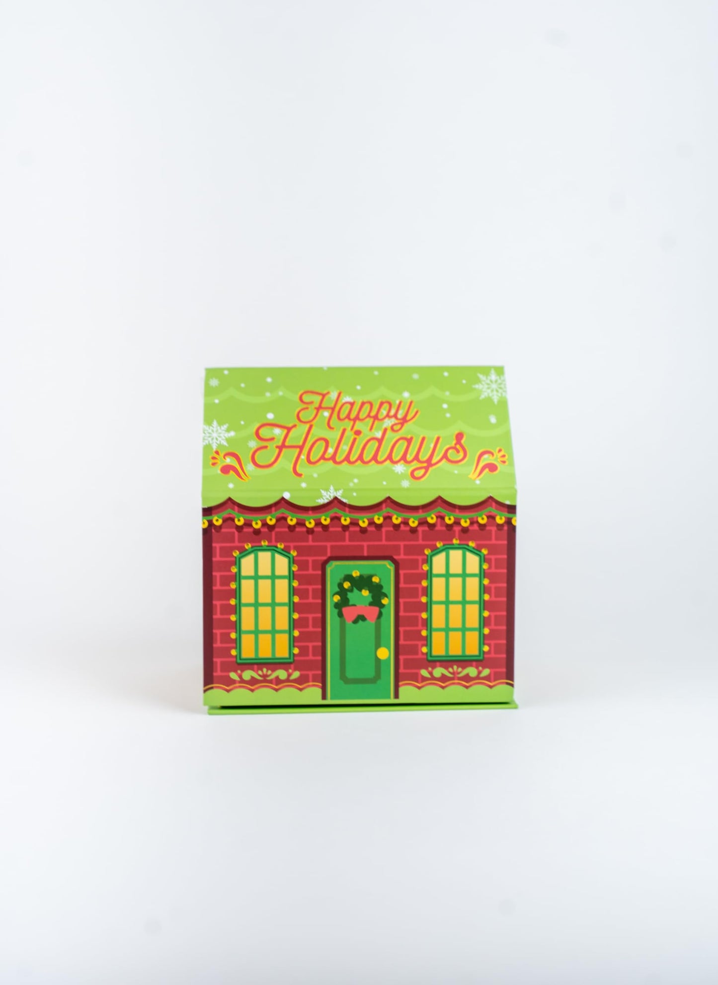Christmas Cookie House Gift Box With 2 Cookie Flavors Inside By Send A Cake – Hot Chocolate & Snickerdoodle Sugar Cookies – Festive Holiday Gift For Women, Men, Sister, Mom, Dad, Best Friend, Mature-Themeds, Kids