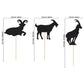 Gyufise 24Pcs Goat Cupcake Toppers Black Glitter Sheep Cupcake Picks Animal Goat Cake Decorations For Baby Shower Kids Birthday