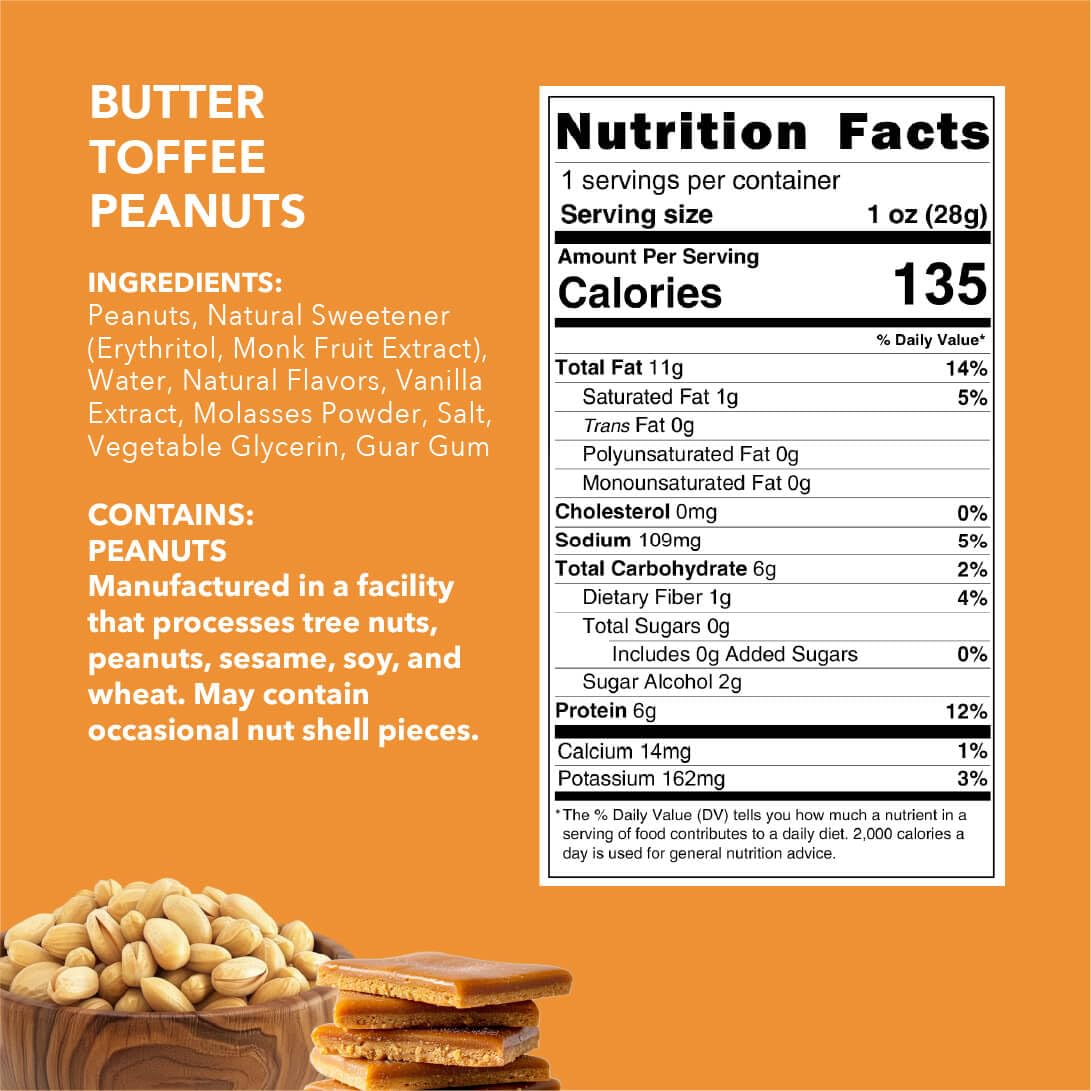 Earthside Farms 18 pcs Variety Pack - 1oz  3pcs Each of Coconut Caramel Cashews  Butter Toffee Peanuts  Blueberry Vanilla Cashews  Maple Cinnamon Pecans  Orange Ginger Almonds  Banana Bread Walnuts