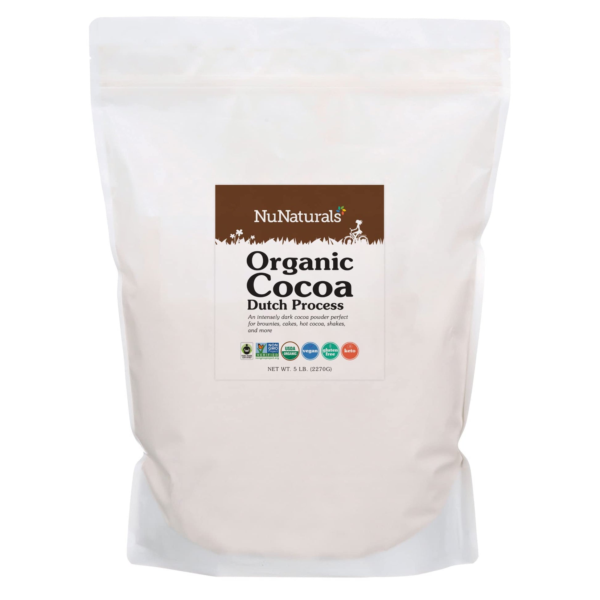 Nunaturals Organic Cocoa Powder, Premium Dutch-Process For Drinking And Baking