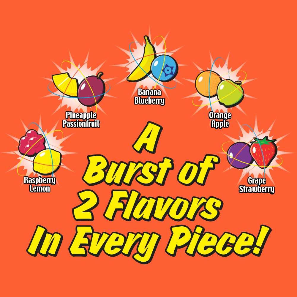 Toxic Waste - Nuclear Fusion - Dual Flavored, Hazardously Sour Candies - 5 Assorted Flavor Combinations - 1.48 Oz Drums, Pack Of 3
