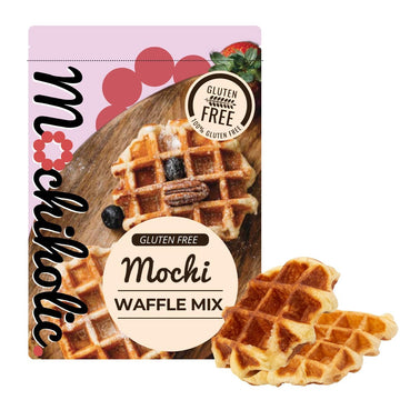Mochiholic Mochi Waffle Mix - Gluten-Free, Low Calories, 12 oz, Original Recipe