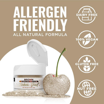 Bakell - Brown Tinker Dust (5G, 1X Jar) Edible Glitter For Food, Desserts, And Beverages!