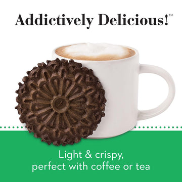 Reko Pizzelle Authentic Italian Waffle Cookie, Chocolate Mint, 7 Ounce