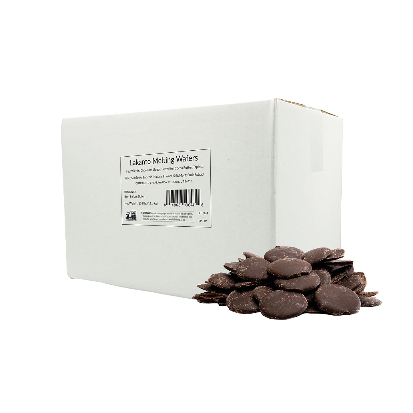 Lakanto Sugar Free Chocolate Melting Wafers Bulk - Monk Fruit And Erythritol Sweetened, Bulk Chocolate (25 Lbs - Pack Of 1)