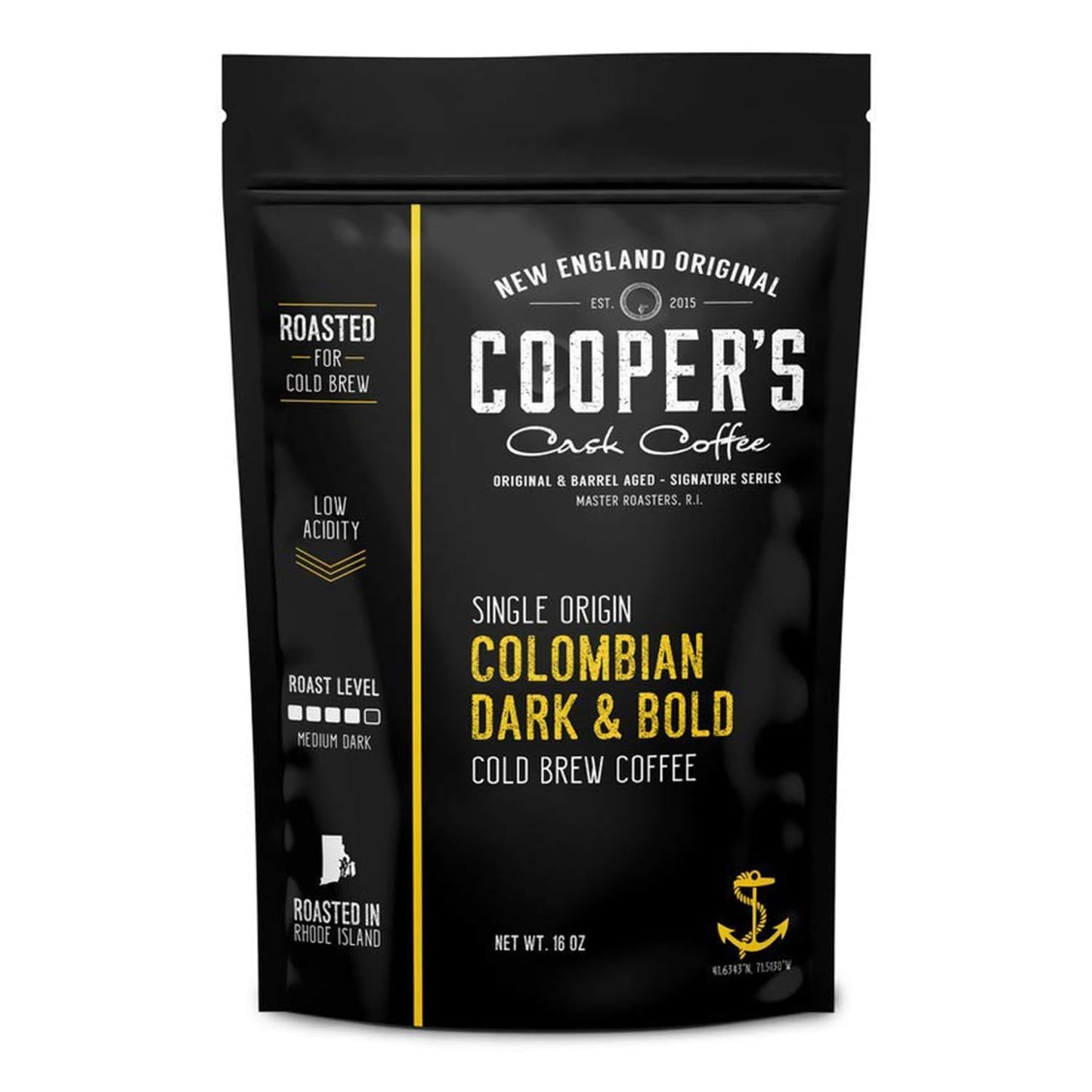 Colombian Dark Roast, Single Origin, Gourmet Organic Cold Brew Coffee Beans, Smooth Taste Of Cocoa With Light Fruited Flavors, C