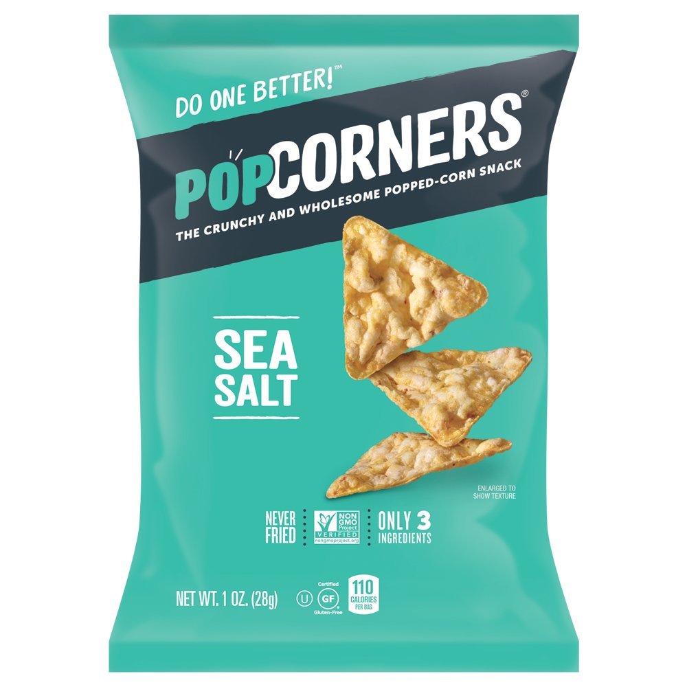 Popcorners Snacks Variety Pack | Gluten Free Chips Snack Packs | Kettle Corn, White Cheddar, Sea Salt | 1 Ounce (Pack of 18)