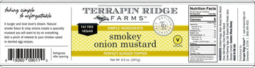 Terrapin Ridge Farms Smokey Onion Mustard – Gourmet Mustard For Burgers, Brats, Sandwiches & More – 8.5 Oz Jar