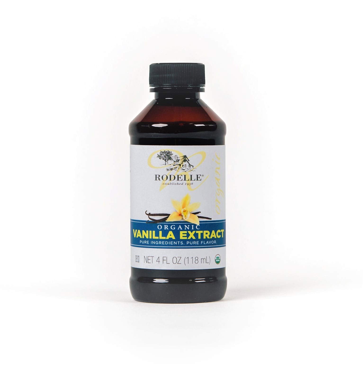 Rodelle Organic Pure Vanilla Extract 4-Ounce