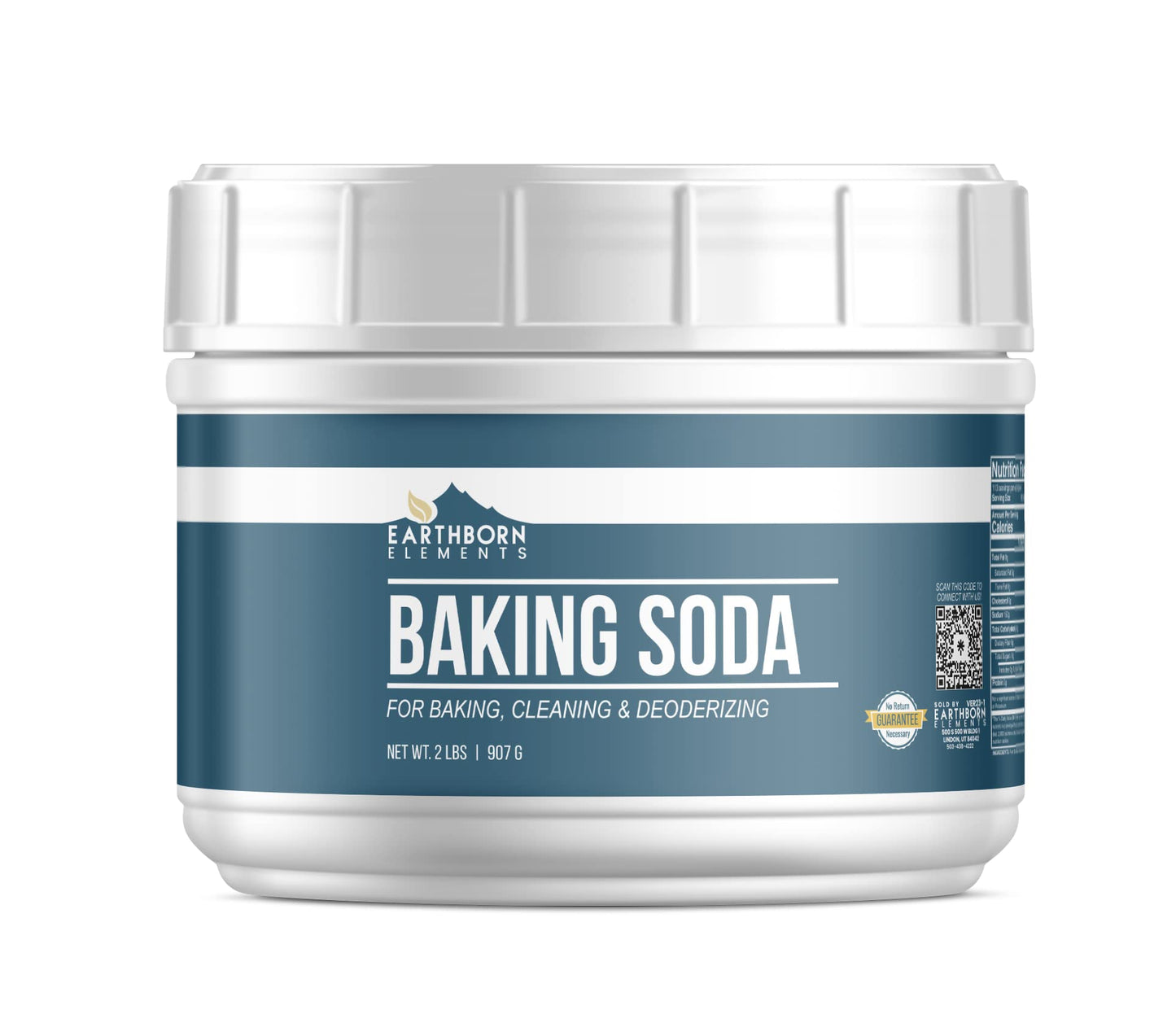 Earthborn Elements Baking Soda (2 Lb) Sodium Bicarbonate, Cooking, Cleaning & Deodorizing