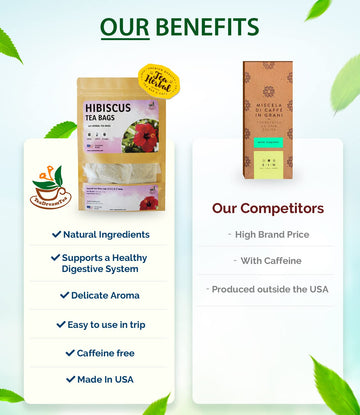 Teadreamtea Hibiscus Tea Bags | 50 Bleach-Free Tea Bags | Caffeine Free | Dried Hibiscus Flowers | Hibiscus Flower Tea | Dried Flower Tea | Brew Hot Or Iced |Herbal Hibiscus Tea