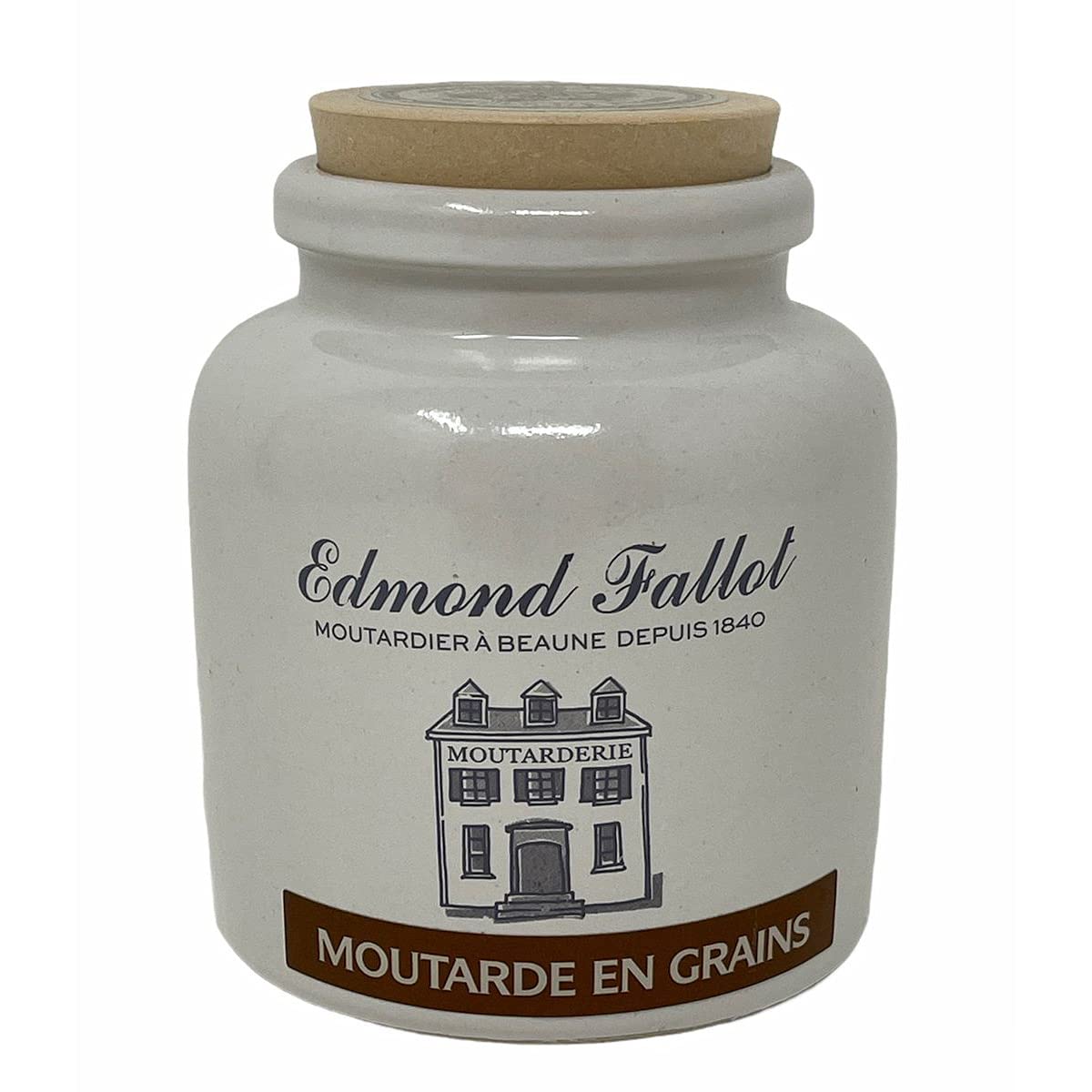 Edmond Fallot Old Fashion Grain Mustard Stone Jar - 8.8 Ounces