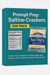 Prompt Prep Westminster Saltine Crackers, 500 Pack - Individually Wrapped Saltines, Fresh Baked Snack Crackers for Soups, Salads