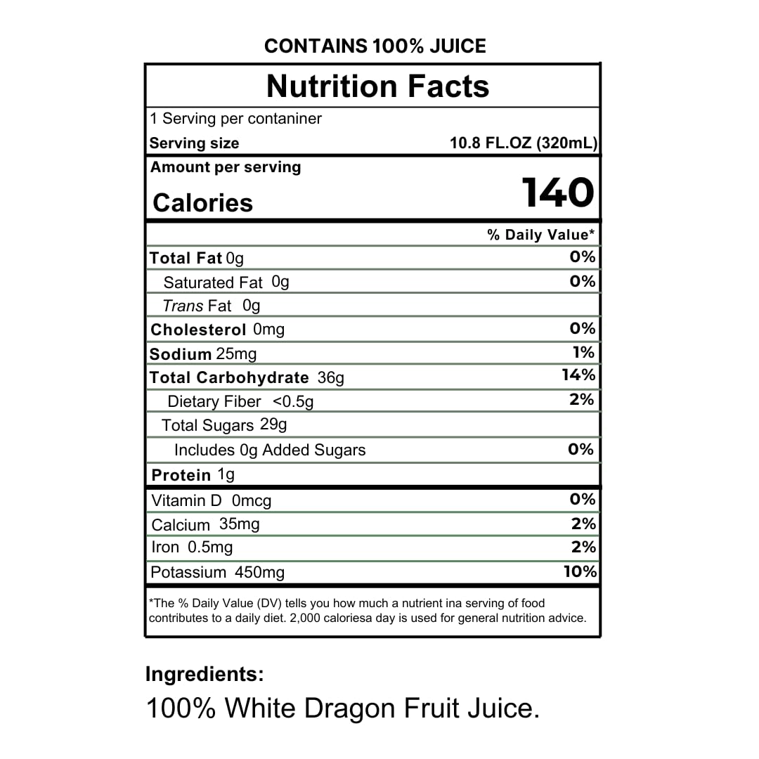 Namai 100% All Natural Dragonfruit Juice, No Added Sugar, Pack of 24, 10.79 Fl Oz