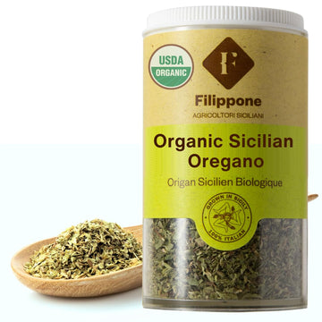 Filippone Organic Oregano, Herb, Seasoning, Shaker, 20 G (0.70 Oz), Picked Fresh, Italian Dried Oregano Shaker, Sicilian Oregano
