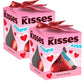 Hershey Giant Red Kisses Milk Chocolate Valentine's Gift Box - 2 Pack Extra Large Solid Chocolate Candy Treat For Parites, Valen