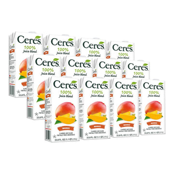 Ceres 100% All Natural Pure Fruit Juice Blend, Mango - Gluten Free, Rich in Vitamin C, No Added Sugar or Preservatives, Choleste