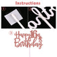 Iealods 16Th Happy Birthday Cake Topper, Rose Gold Glitter 16Th Birthday Cake Topper With Balloon Cake Topper For Girl Birthday