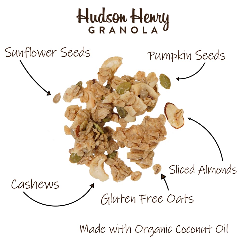 Hudson Henry Granola, Cashews & Coconut - 12 Oz. Package, Pack Of 3 | Non-Gmo Project Verified