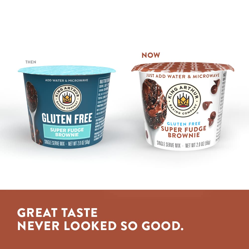 King Arthur, Gluten-Free Single Serve Super Fudge Brownie Mix, Gluten-Free, Non-Gmo Project Verified, Certified Kosher (Pack Of 12)