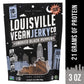 Louisville Vegan Jerky Smoked Black Pepper 5-Pack, 21g Non-GMO Soy Protein, Gluten-Free, 2.5 oz Each