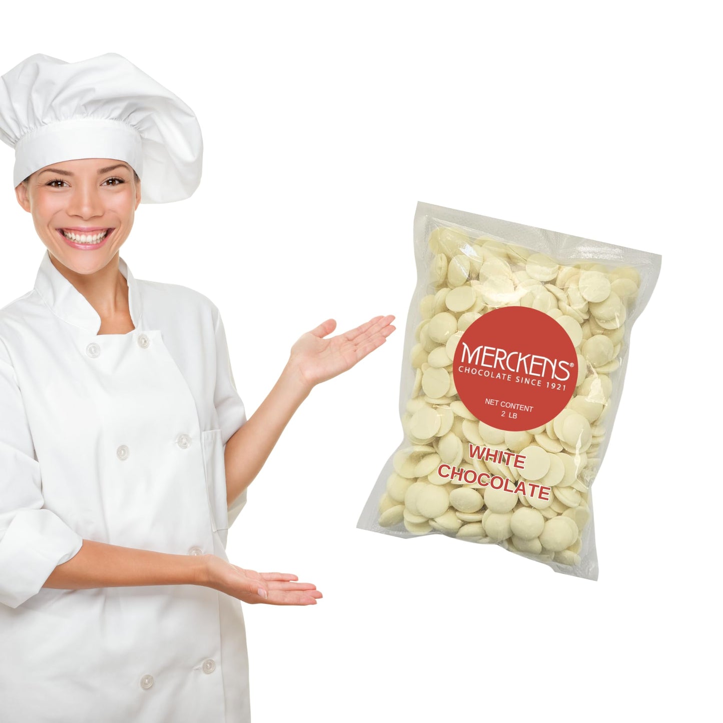 Generic White Chocolate Melting Wafers – Smooth & Creamy, 2LB (32oz) for Dipping, Baking, Candy Making & Decorating Desserts