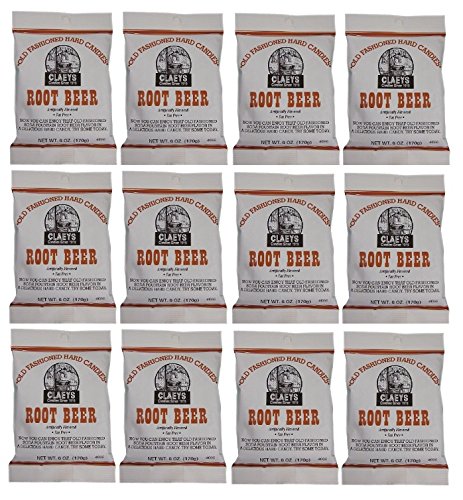 Claeys Old Fashioned Root Beer Hard Candy, 6 Ounce (Pack of 12), Model 686, No Color