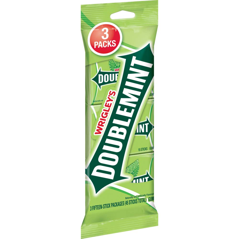 Doublemint Wrigley Gum, 15 Count (Pack Of 3)