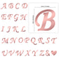 Gyufise 28Pcs Rose Gold Acrylic Alphabet Cake Toppers Diy Custom Cupcake Toppers A-Z Letter Mirrored Gold Picks For Personalized