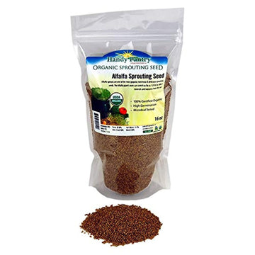 Handy Pantry Organic Alfalfa Seeds For Sprouting 1 Lb - Seed For Alfalfa Sprouts, Alfalfa Seeds Microgreens Sprouting Seeds And Sprout Seeds