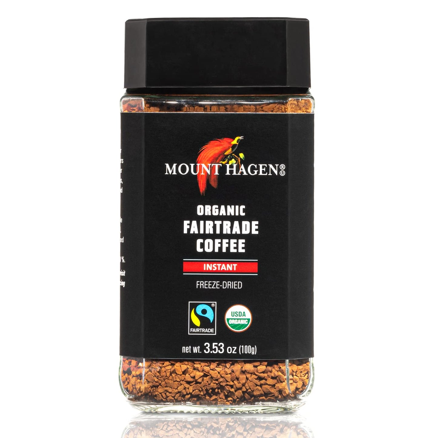 Mount Hagen Organic Freeze Dried Instant Coffee - 3 Pack, 3.53oz Jars, Medium Roast Arabica Beans, Fair-Trade Coffee