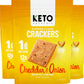 Keto Naturals Keto Crackers, Cheddar and Onion, Low Carb, Gluten Free, 2.25 Ounce (Pack of 3)