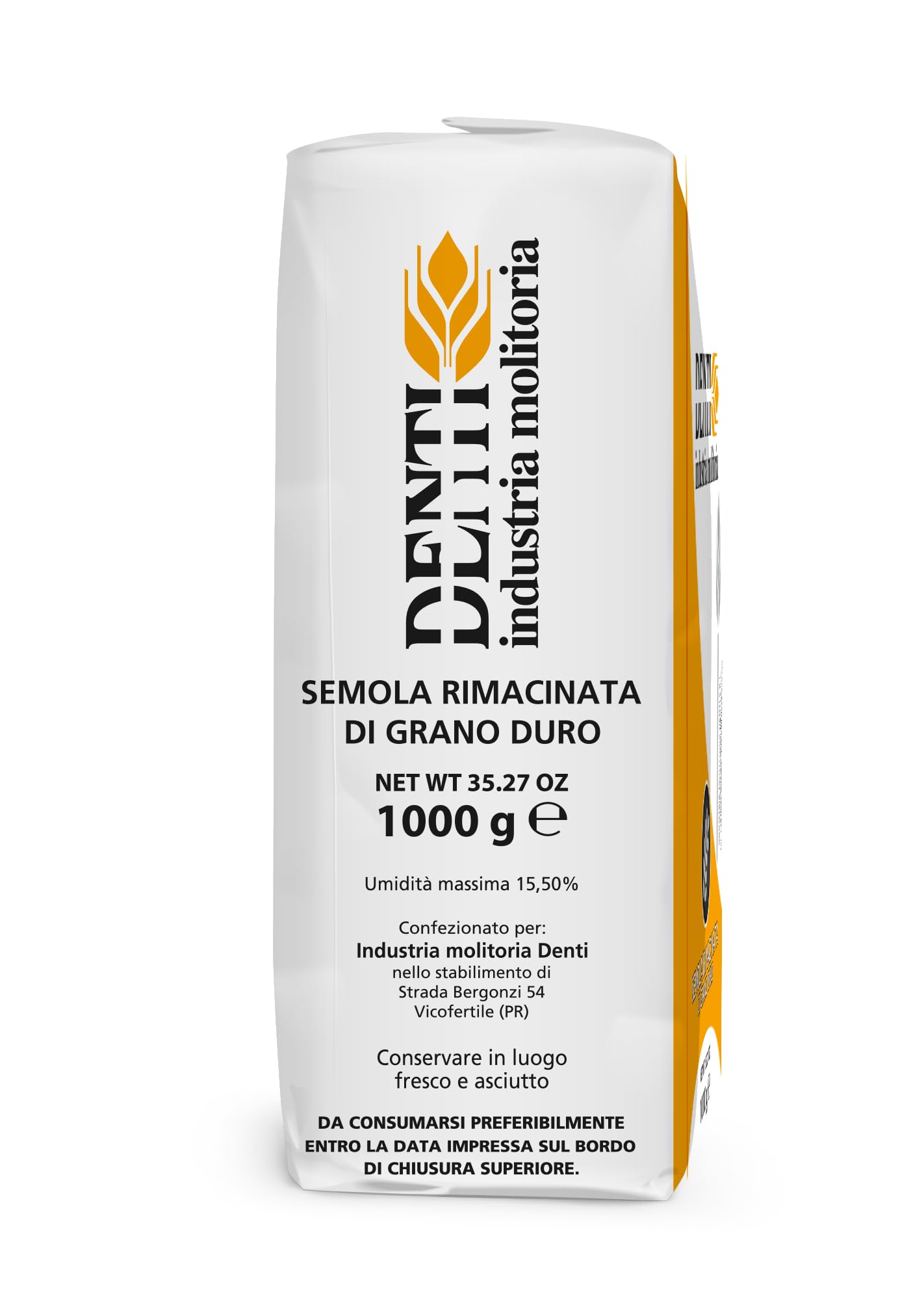 DENTI Semola Flour, Finer Ground Semolina for Fresh Pasta, Bread & Gnocchi, 35.2 oz, Non-GMO, Product of Italy
